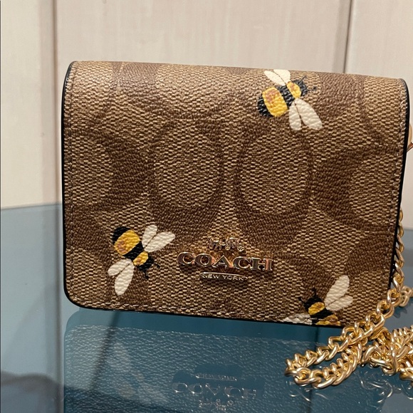 Coach Bee Mini Wallet with removable chain NWT - Picture 5 of 6